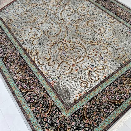 فرش طرح دستباف 1500 شانه نقره ای