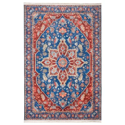 فرش سنتی کد 100343 سرمه ای 1000 شانه