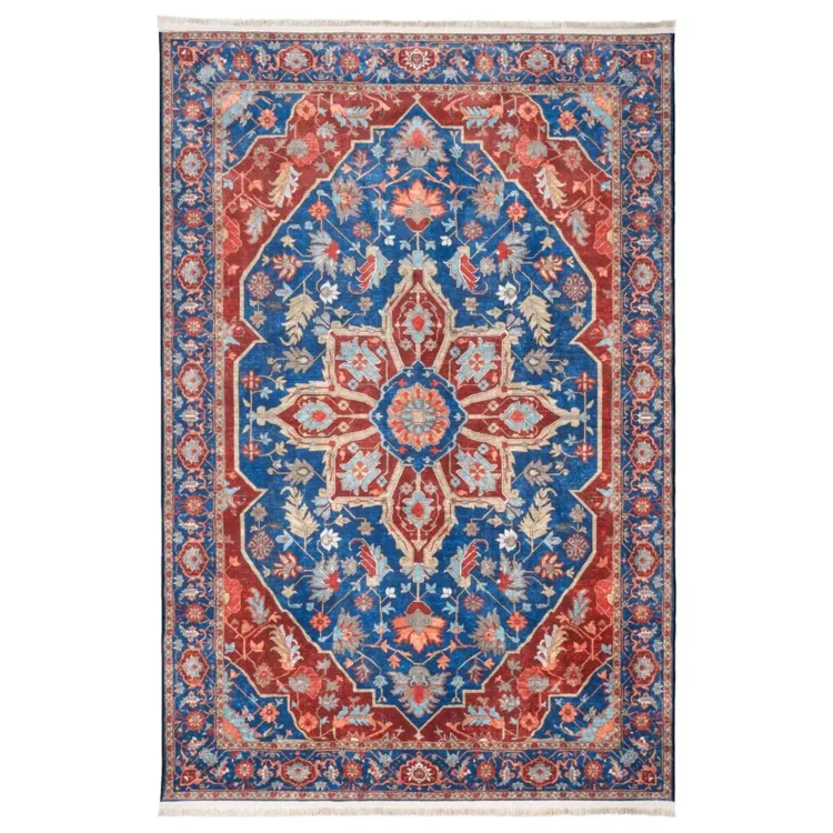 فرش سنتی کد 100343 سرمه ای 1000 شانه