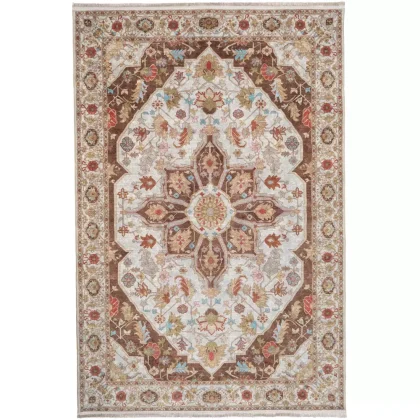 فرش سنتی کد 100343 کرم 1000 شانه