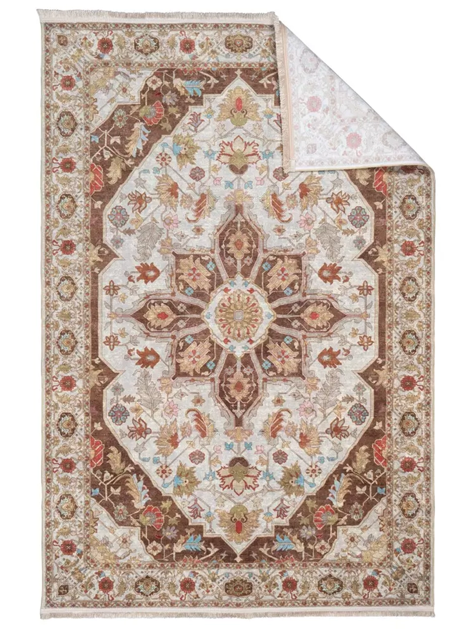 فرش سنتی کد 100343 کرم 1000 شانه