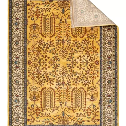 فرش سنتی کد 100352 طلایی 1000 شانه