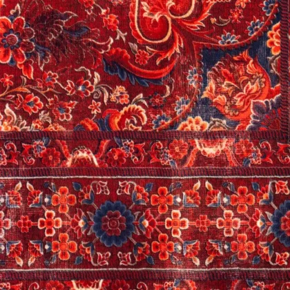 فرش سنتی کد 25CS0200 عنابی 1000 شانه