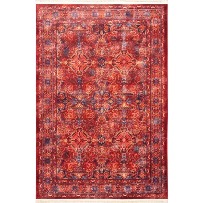 فرش سنتی کد 25CS0200 عنابی 1000 شانه