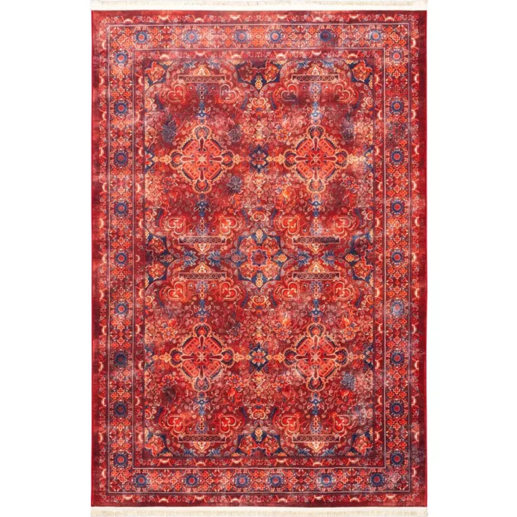 فرش سنتی کد 25CS0200 عنابی 1000 شانه