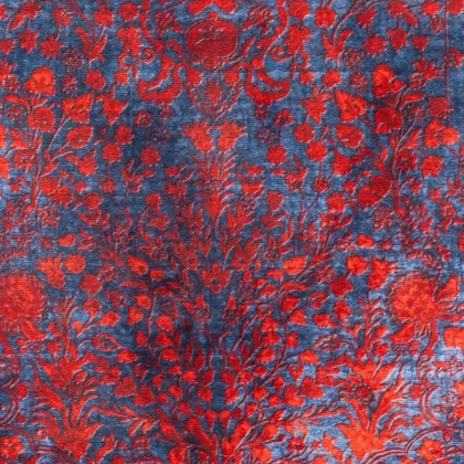 فرش سنتی کد 25PP0000 سرمه ای 700 شانه