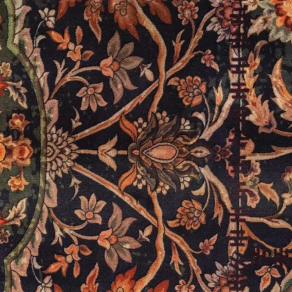 فرش سنتی کد 25PP0020 سیاه 700 شانه