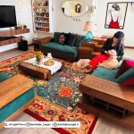 فرش طرح دستباف کد 900403 سبز