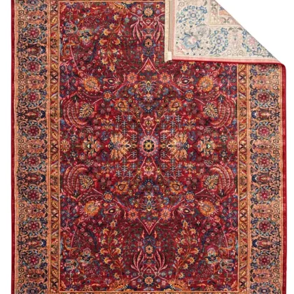 فرش سنتی کد 900409 زرشکی 1000 شانه