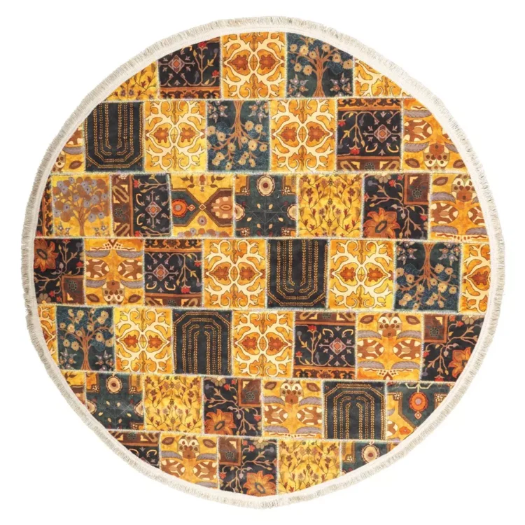 فرش سنتی گرد کد GB11031 تمام رنگ 700 شانه