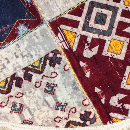 فرش سنتی گرد کد GB11033 تمام رنگ 700 شانه