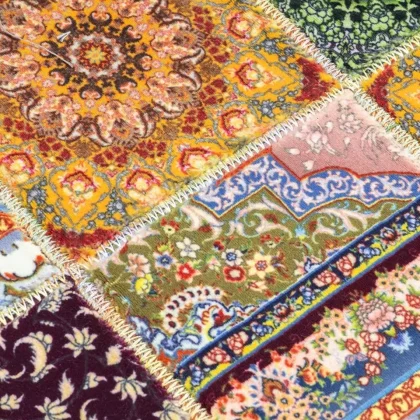 فرش سنتی گرد کد GB7608 تمام رنگ 700 شانه