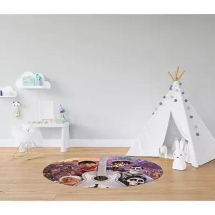 فرش کودک گرد طرح کوکو کد 100203