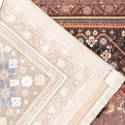 فرش سنتی کد 100336 آجری 1000 شانه