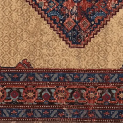 فرش سنتی کد 100337 بادامی 1000 شانه