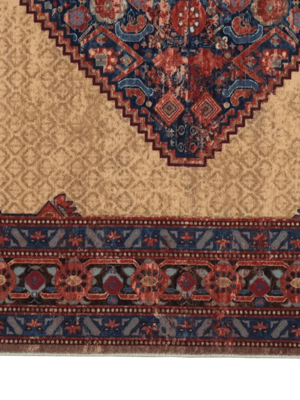 فرش سنتی کد 100337 بادامی 1000 شانه