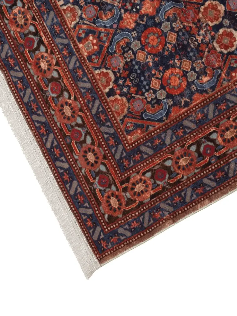 فرش سنتی کد 100337 بادامی 1000 شانه