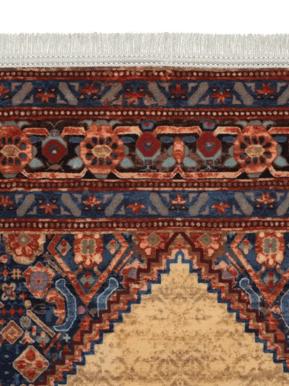 فرش سنتی کد 100337 بادامی 1000 شانه