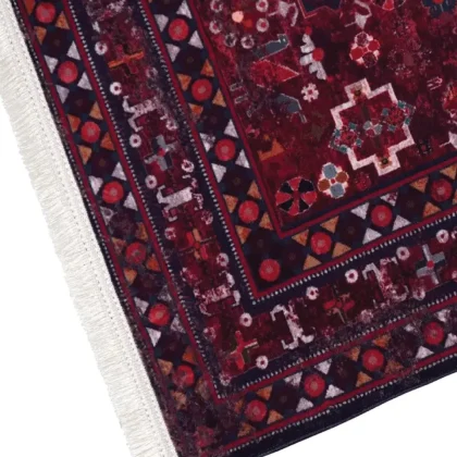 فرش سنتی کد 100338 زرشکی 1000 شانه