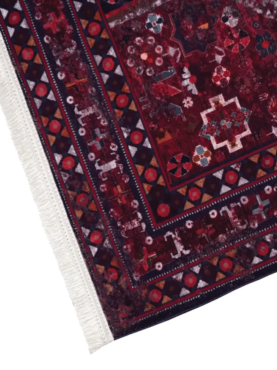 فرش سنتی کد 100338 زرشکی 1000 شانه