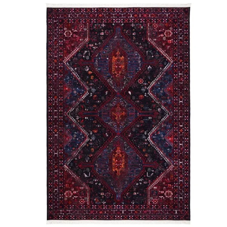 فرش سنتی کد 100338 زرشکی 1000 شانه