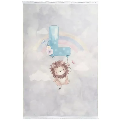 فرش کودک طرح شیر بازیگوش کد 101275