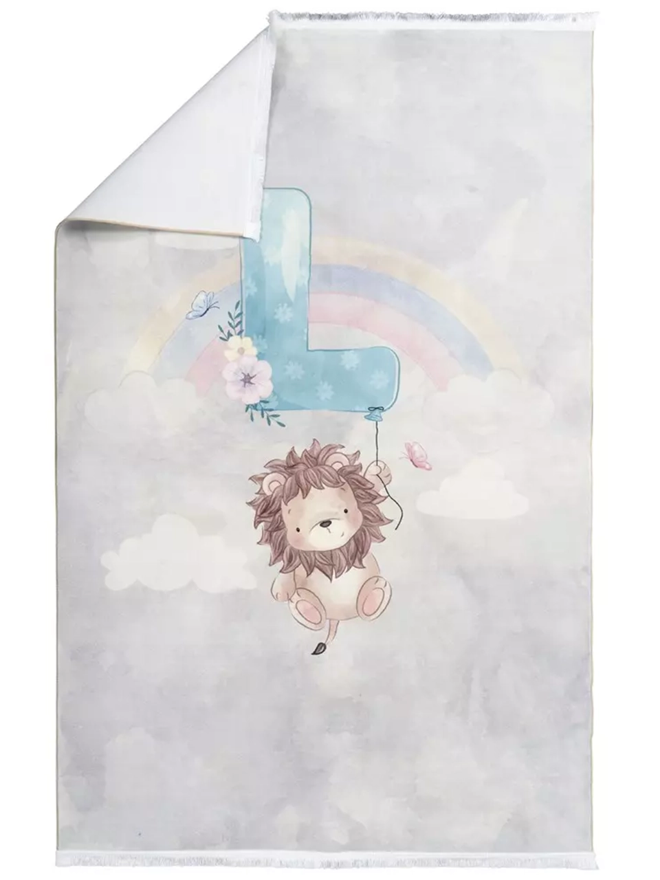 فرش کودک طرح شیر بازیگوش کد 101275