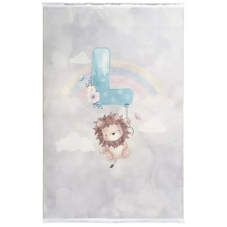 فرش کودک طرح شیر بازیگوش کد 101275