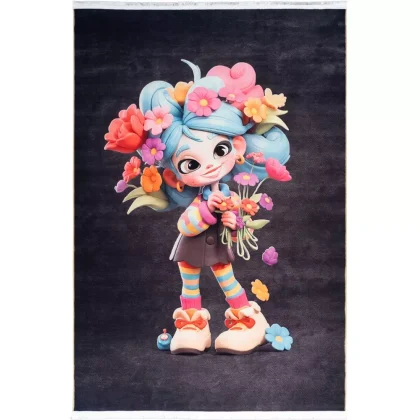 فرش کودک طرح گلی جان کد 25KD0000