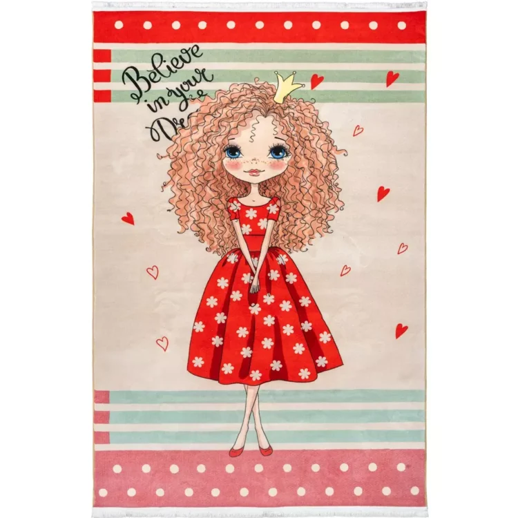 فرش کودک طرح دختر توت فرنگی کد 25KD0050