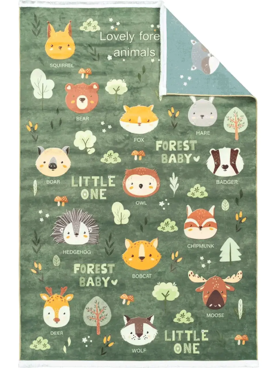 فرش کودک طرح جنگل حیوانات کد 25KM0070