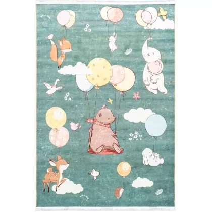فرش کودک طرح بالن سوار کد 25KM0080