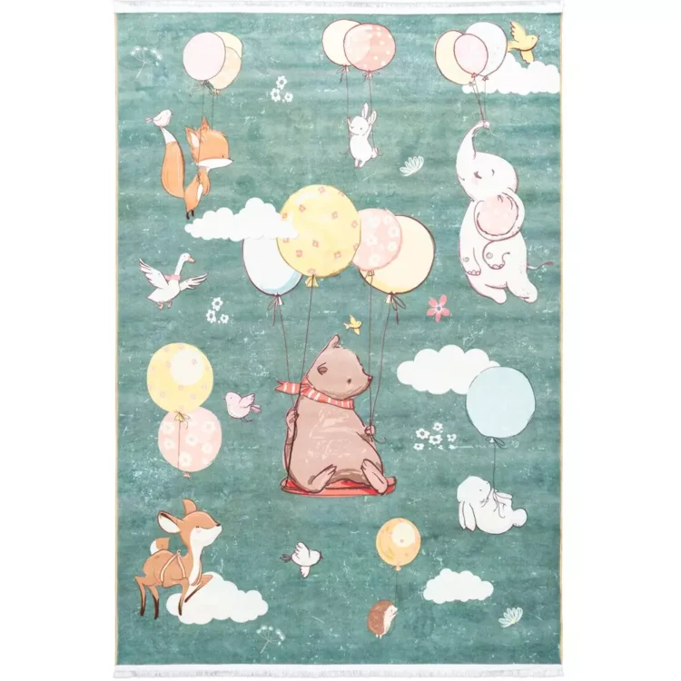 فرش کودک طرح بالن سوار کد 25KM0080