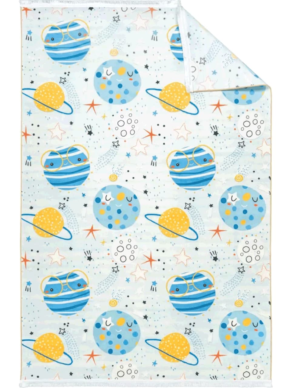 فرش کودک طرح سیارهها کد 25KM0130