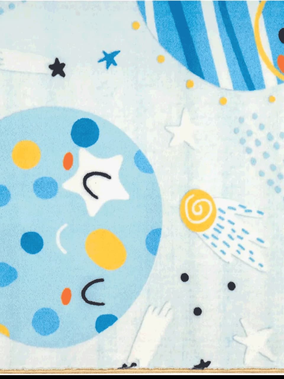 فرش کودک طرح سیارهها کد 25KM0130