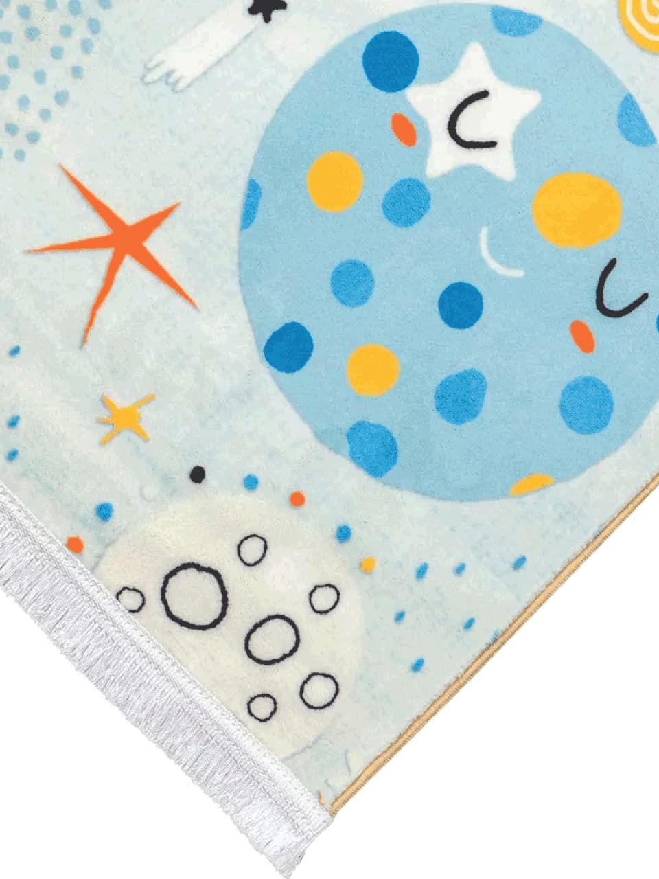 فرش کودک طرح سیارهها کد 25KM0130
