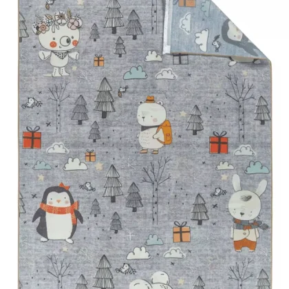 فرش کودک طرح ماجراجویان جنگل کد 25KM0180