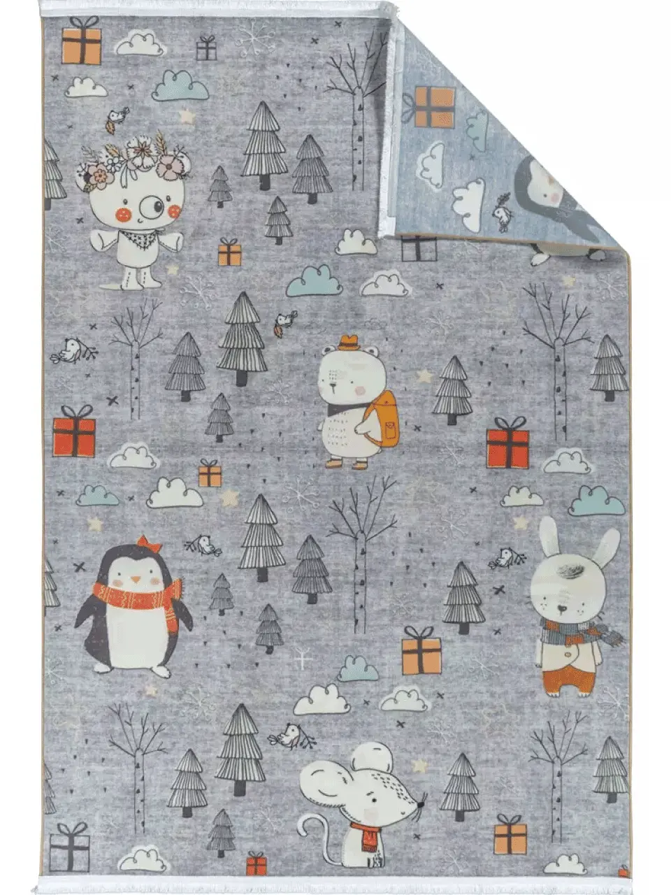 فرش کودک طرح ماجراجویان جنگل کد 25KM0180