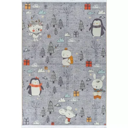 فرش کودک طرح ماجراجویان جنگل کد 25KM0180