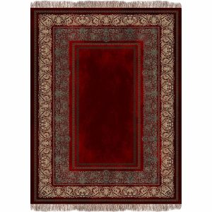 فرش 1240 شانه طرح دستباف کد B1030 قرمز