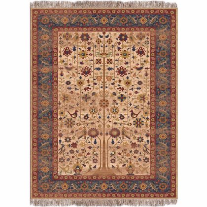 فرش طرح دستباف کد C1110 نسکافه ای