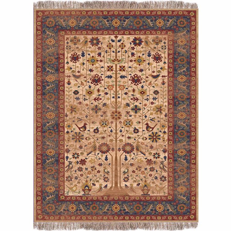 فرش طرح دستباف کد C1110 نسکافه ای