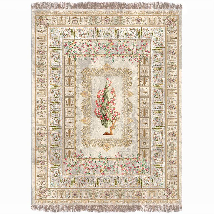 فرش طرح دستباف نقشه انار کد 709011 کرم