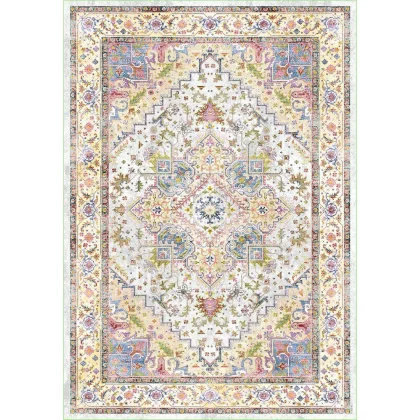 فرش 1240 شانه طرح دستباف کد T1095 کرم