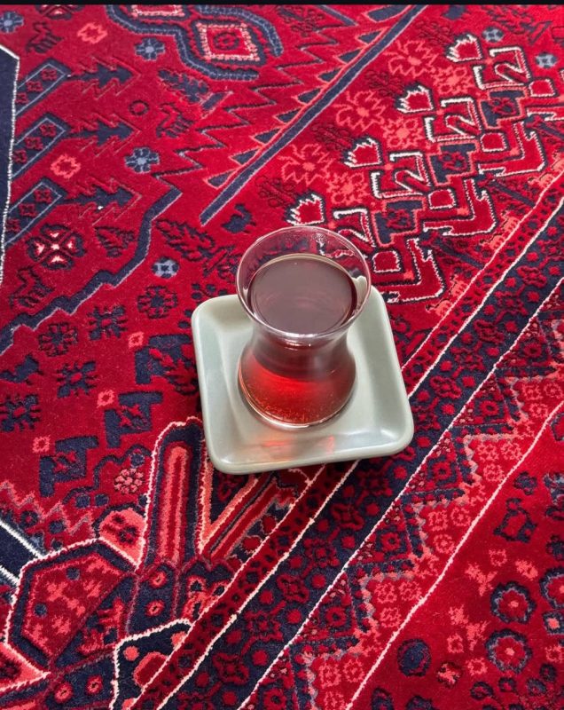 فرش درختی 1200 شانه لاکی سرمه ای