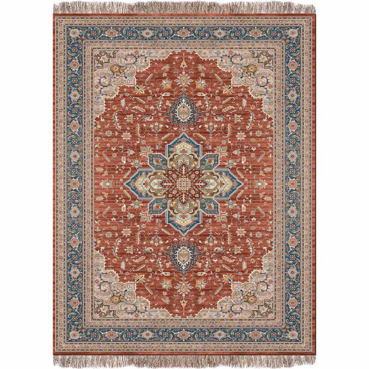 فرش 1240 شانه طرح دستباف کد C1004 قرمز