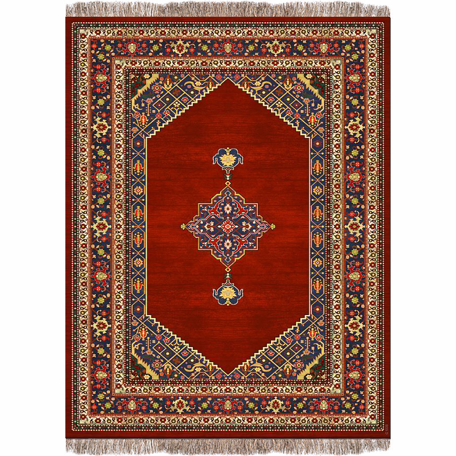 فرش 1240 شانه طرح دستباف کد 1039لاکی
