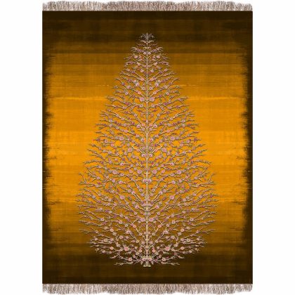 فرش 1240 شانه طرح دستباف کد C1069 زرد