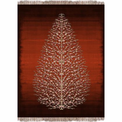 فرش 1240 شانه طرح دستباف کد C1070 قرمز