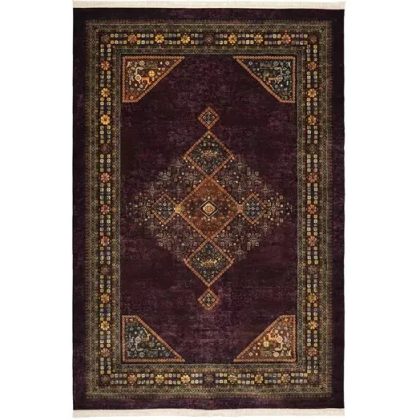 فرش سنتی طرح 100335 زرشکی 1000 شانه